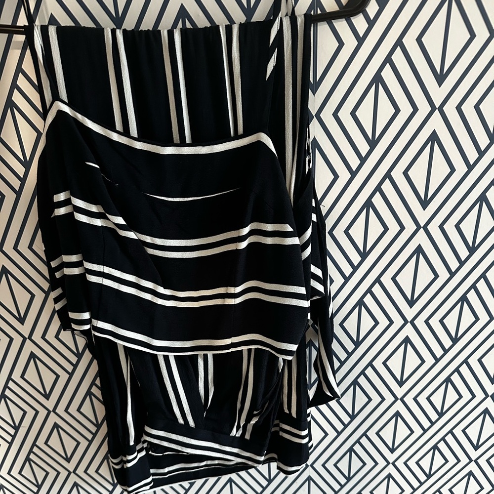 Coastal Living Navy Blue and White Striped Two Piece Jumpsuit - Picture 5 of 5